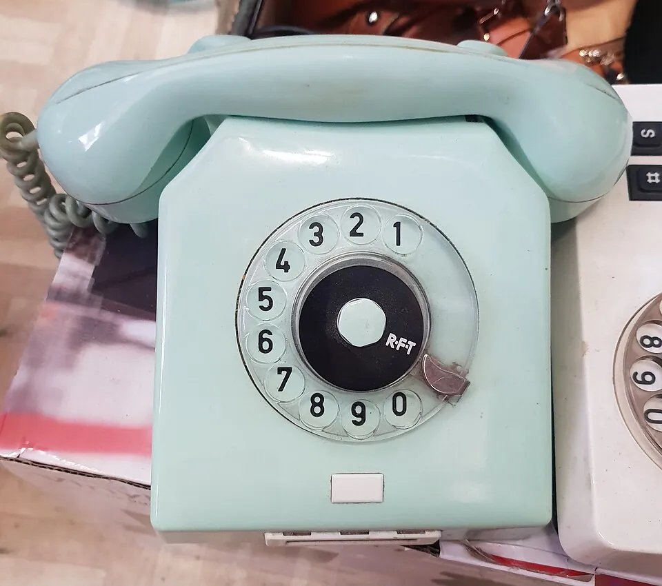 昔ながらの電話機