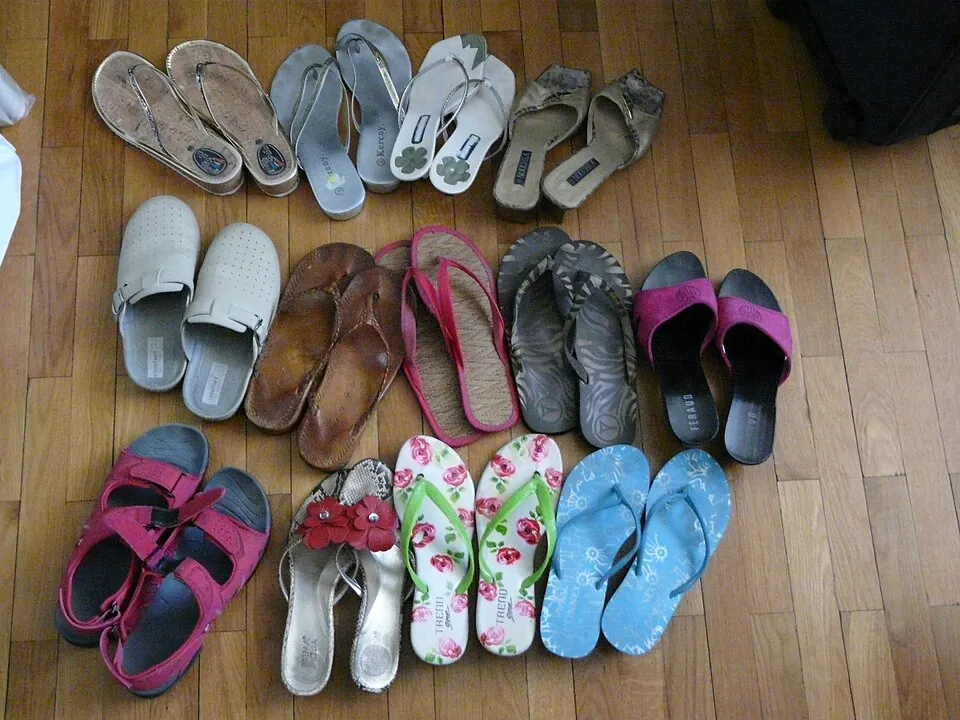 shoes wooden floor